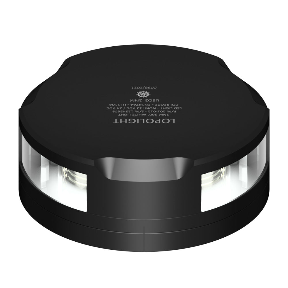 Lopolight 360Degree Anchor Light 2NM Black Housing wFB Base 201012FBB