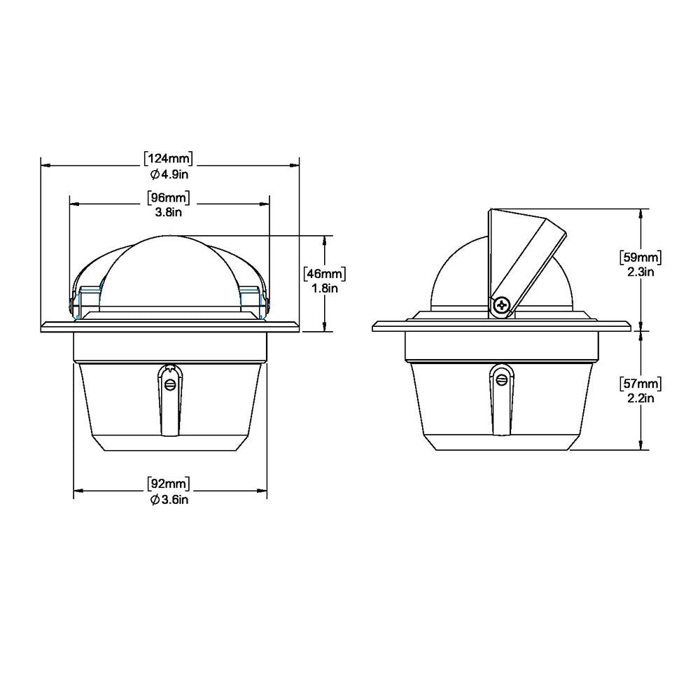 Ritchie F50 Explorer Compass Flush Mount Black F50