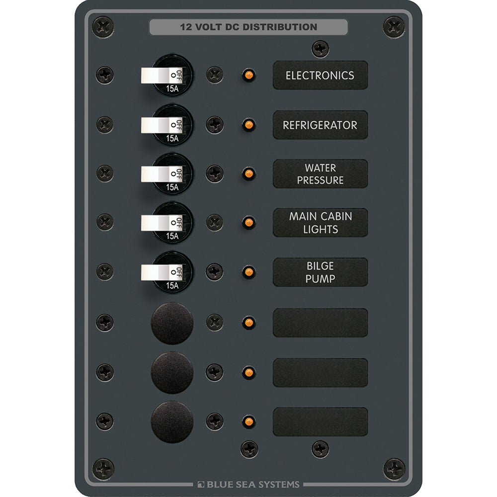 Blue Sea 8023 DC 8 Position Circuit Breaker White Switches 8023