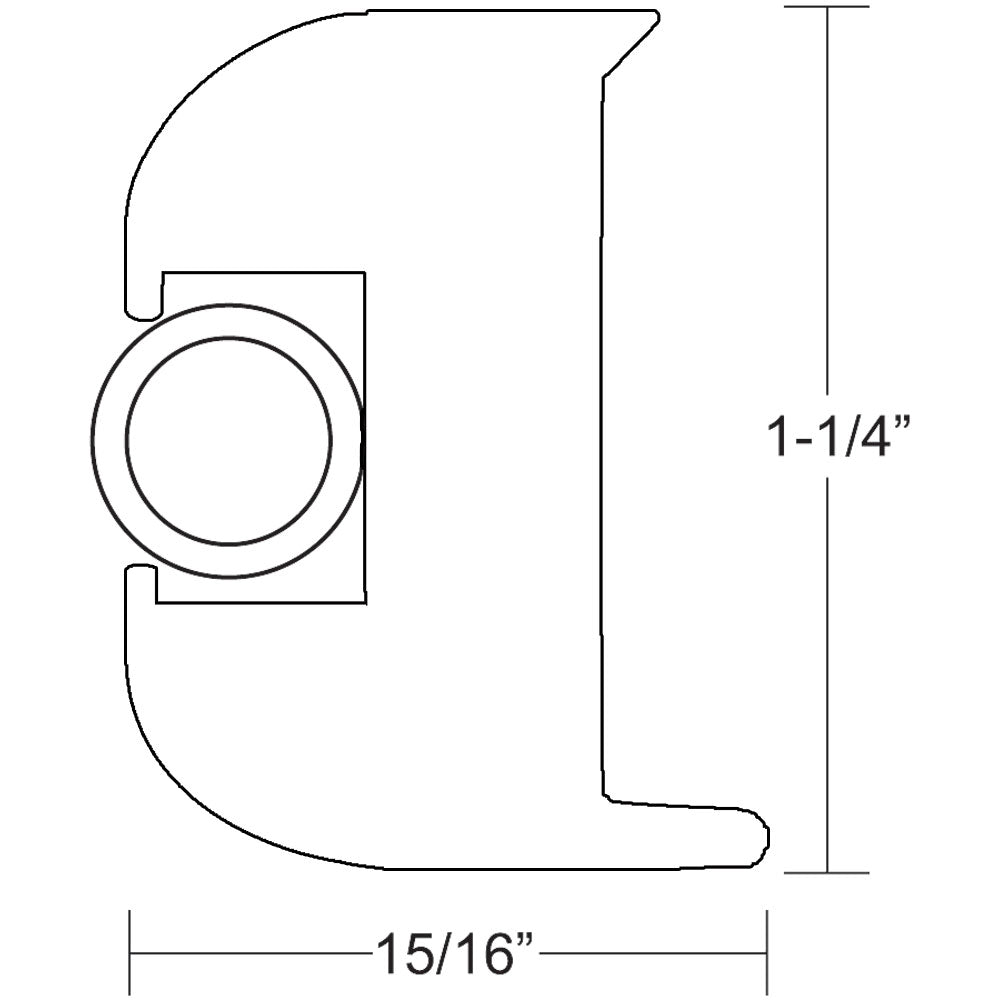 TACO Flex Vinyl Rub Rail Kit White wWhite Insert 50 V113447WWK502