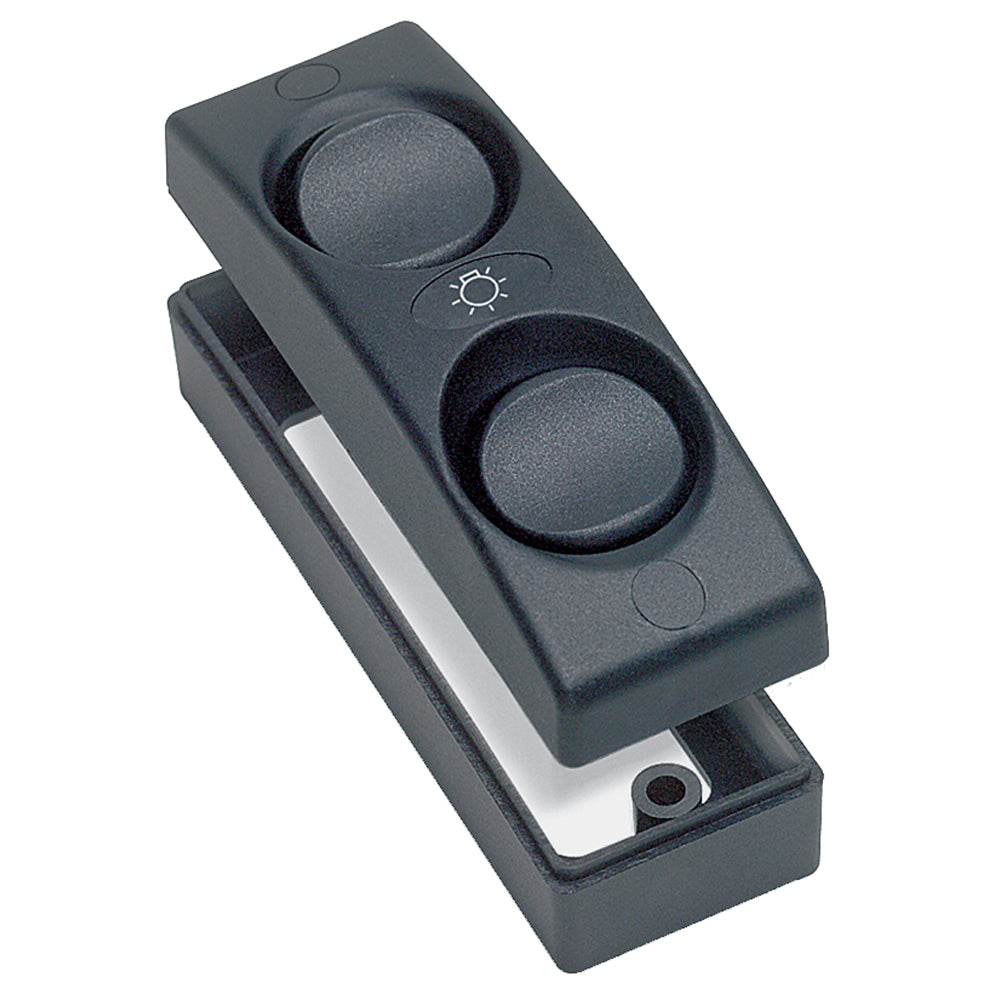 BEP Contour 1100 Series Double Interior Switch OnOff Black 1101BK