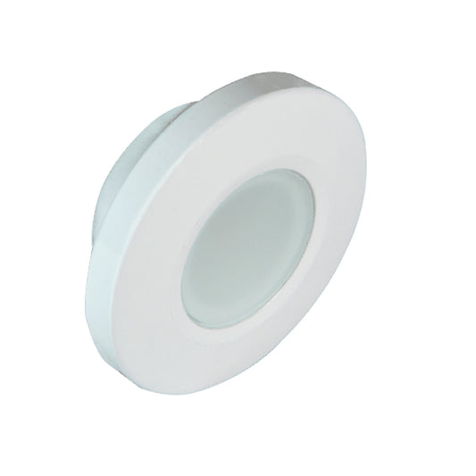Lumitec Orbit Flush Mount Down Light Spectrum RGBW White Housing 112527