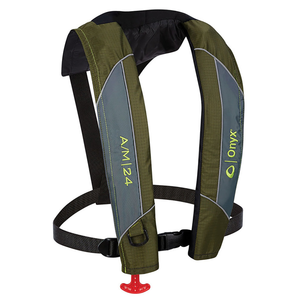 Onyx AM24 AutomaticManual Inflatable PFD Life Jacket Green 13200040000418