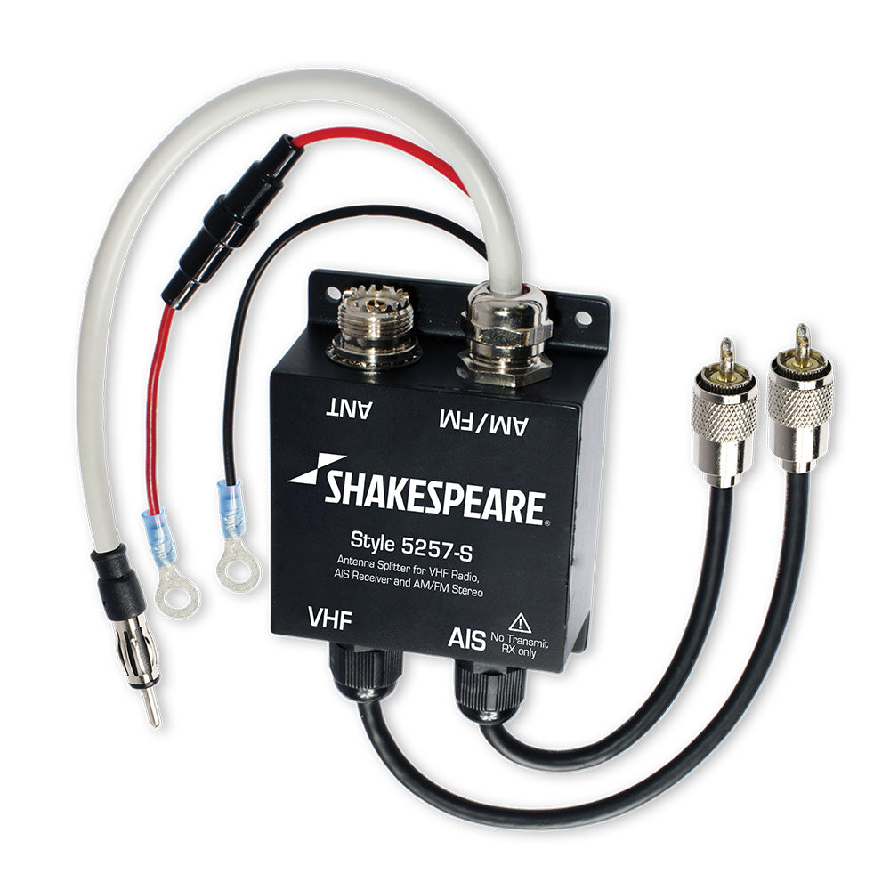 Shakespeare 5257S Antenna Splitter fVHF Radio AIS Receiver AMFM Stereo 5257S