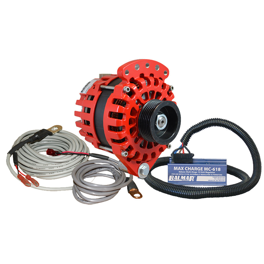 Balmar Alternator 12 Single Foot K6 Serpentine Pulley Regulator Temp Sensor 170A Kit 12V XTSF170K6KIT