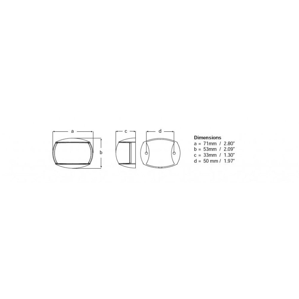 Hella Marine NaviLED Compact 2nm Towing Navigation Lamp Black Shroud 980520601