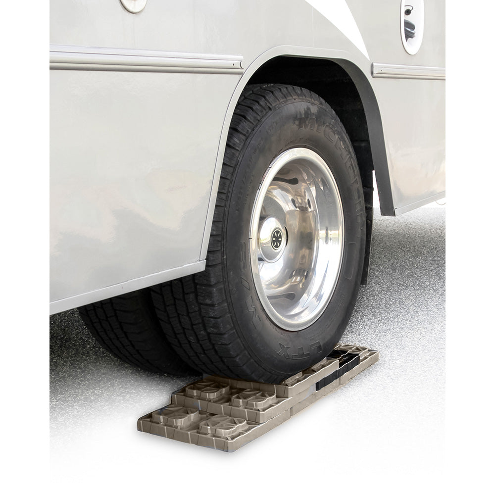 Camco FasTen Leveling Blocks wTHandle 2x2 Brown 10Pack 44521