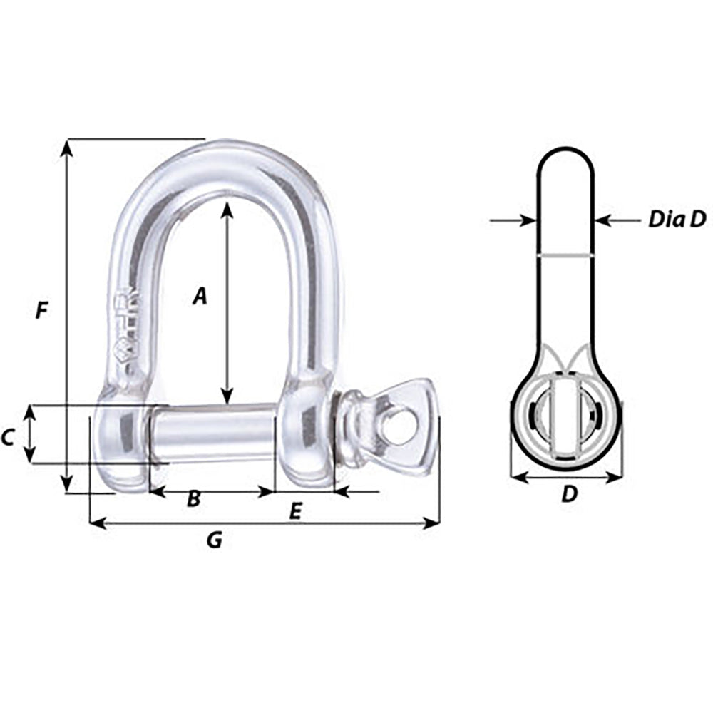 Wichard HR D Shackle 20mm Diameter 2532 11209W
