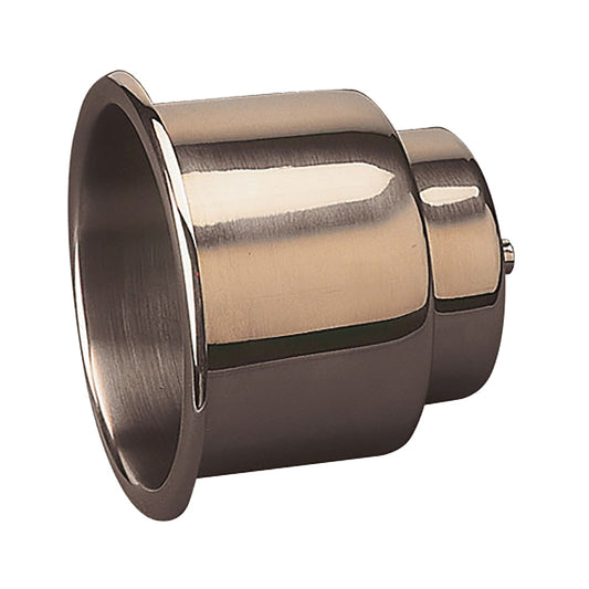 SeaDog Flush Mount Combo Drink Holder wDrain Fitting  Stamped 304 Stainless Steel 588065