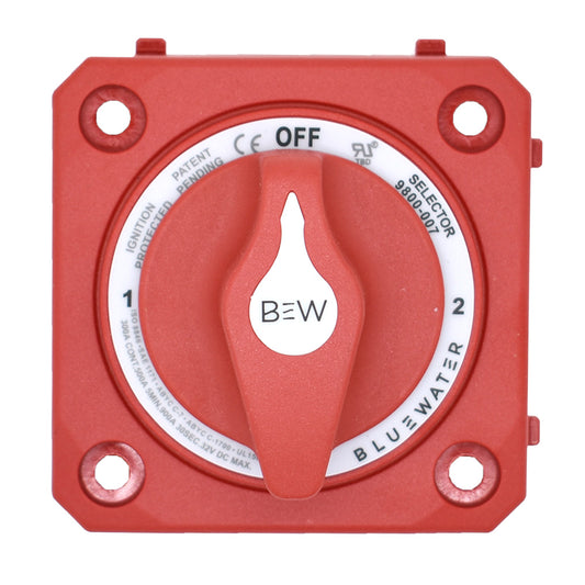 Bluewater Off12Both Battery Switch  Panel Mount  Red 980000710