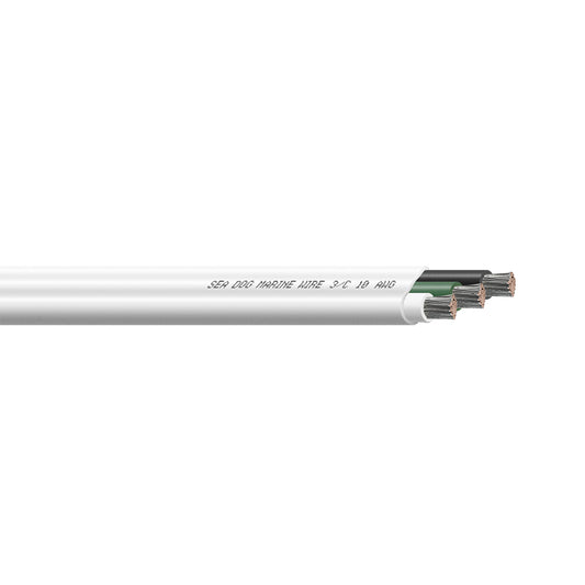 SeaDog 103 AWG Flat Triplex Wire  WhiteGreenBlack  100 8010302