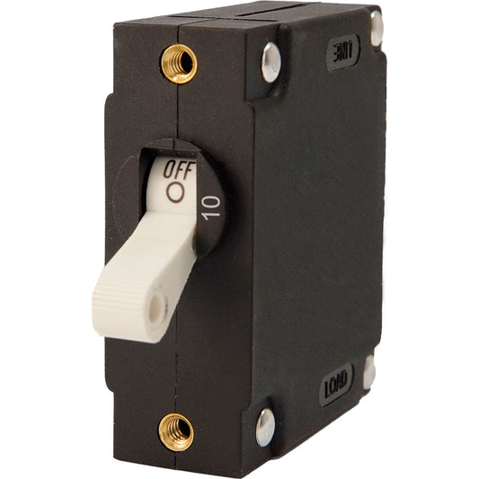 Egis A Series White Toggle Panel Mount Circuit Breaker  Single Pole 10A 320110
