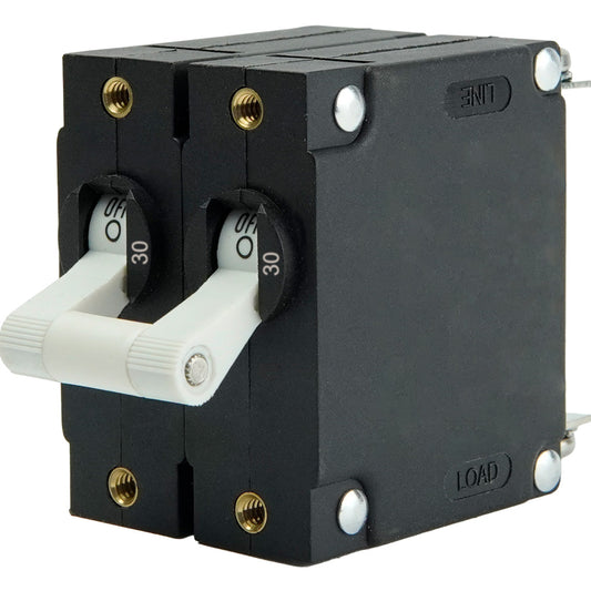 Egis A Series White Toggle Panel Mount Circuit Breaker  Dual Pole 30A 320230