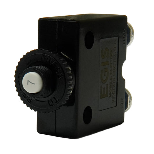 Egis 7A Push Button Panel Mount Circuit Breaker  Screw Terminals 471007