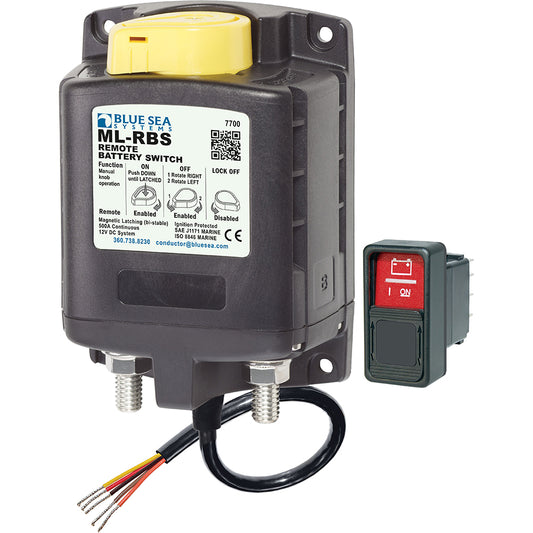 Blue Sea  7700 MLSeries Remote Battery Switch wManual Control 12VDC 7700