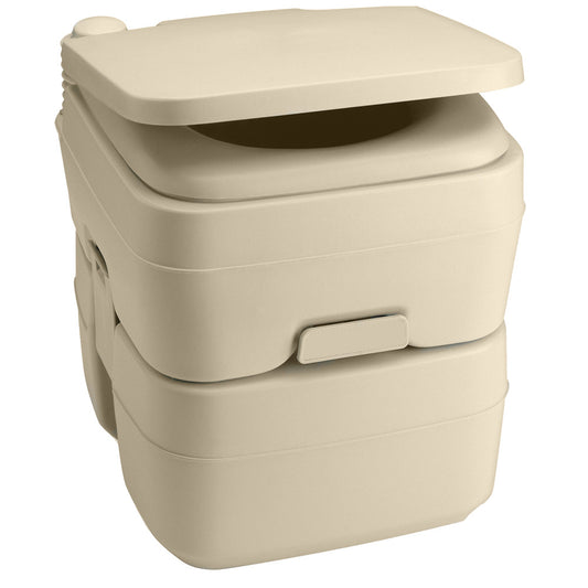 Dometic 965 MSD Portable Toilet wMounting Brackets  5 Gallon  Parchment  311196502