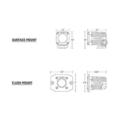 RIGID Industries Ignite Surface Mount Diffused  Pair  Black 20541