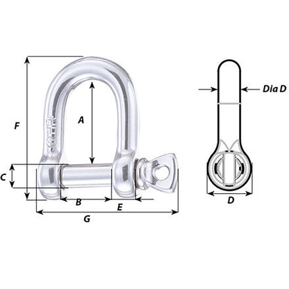 Wichard HR D Shackle  Diameter 14 11203W