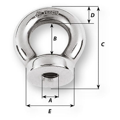 Wichard 8mm Eye Nut  12 Diameter 6334W